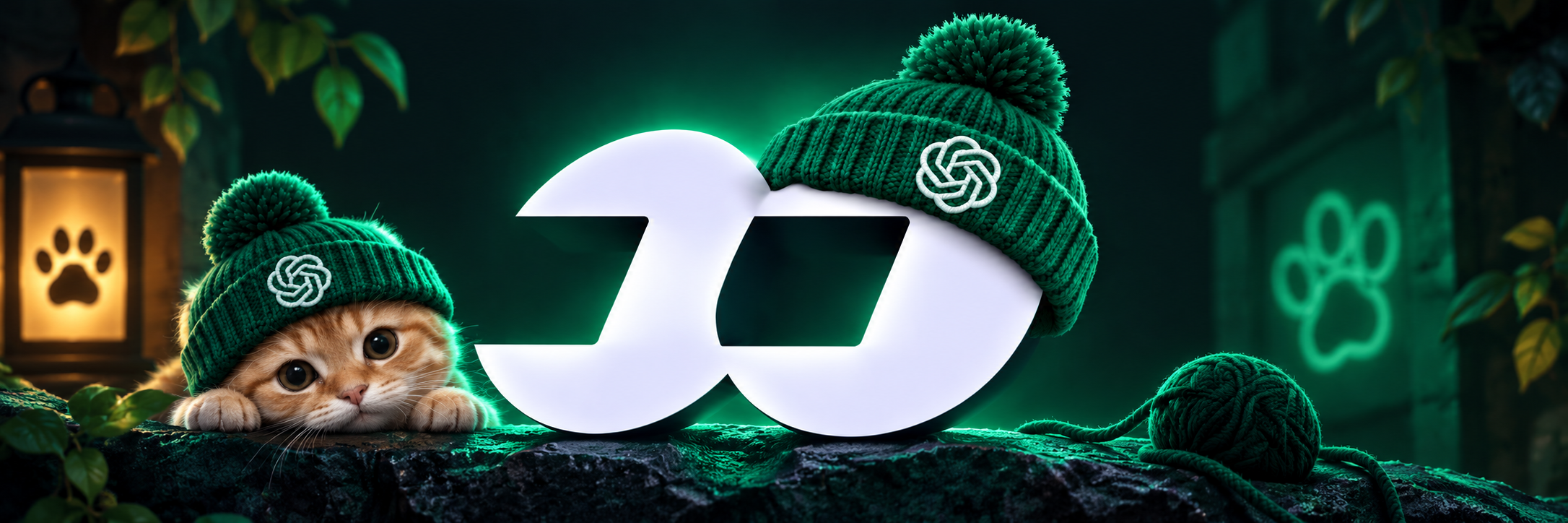 FOMOGPT dark green banner